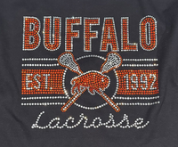 Transfert thermocollant personnalisé Bling Buffalo en strass pour logo d'équipe sportive sur sacs et t-shirts