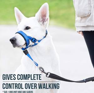 Muzzle US anjing nilon Modern dengan tali pengaman penutup mulut Harness untuk mencegah tarik berat kerah tali Halter - Product Image 2