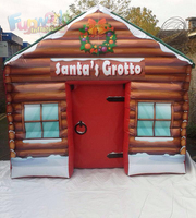 Éclairé en plein air articles de festival de rebond de noël décoration de noël thèmes gonflable santa grotto