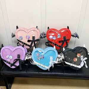 Sac Ita personnalisé en forme de cœur, sac à bandoulière transparent <span class=keywords><strong>pour</strong></span> femme, sac messager tendance Devil Love - Product Image 1