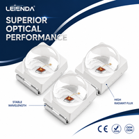 Diode LED rouge professionnelle 3528 avec lentille en dôme, composant LED SMD à haut rendement pour l'éclairage des lettres lumineuses et des enseignes extérieures