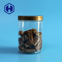 Vente en gros bocal en plastique jetable pour épices récipients alimentaires pour collations pour biscuits chocolats couvercles pour emballage de pile de biscuits au miel