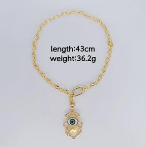 패션 아이 펜던트 목걸이 귀걸이 여성용 트렌디 주얼리 세트 <span class=keywords><strong>14K</strong></span> 주얼리 - Product Image 6