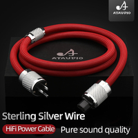 Câble d'alimentation audiophile de haute qualité pour amplificateur audio, connecteur européen haut de gamme, fil d'argent pur, câble d'alimentation Hifi EU AC
