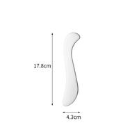 Outil de massage Gua Sha en acier inoxydable, cuillère à gratter incurvée, relaxation musculaire du visage et du corps, 17.8cm JS-014
