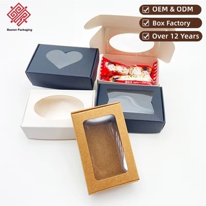 Baoren Wholesale High-End Kraft Paper <b>Box</b> <b>Black</b> White Transparent Window Eco-Friendly Recycled Materials Biodegradable Airplane - Product Image 1