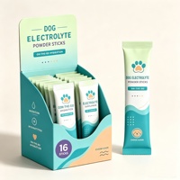 Bâtonnets de suppléments électrolytiques pour chiens – Poudre d'hydratation à portion individuelle pour soulager la déshydratation pendant l'exercice, par temps chaud et en cas de maladie