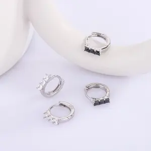 New Arrival Fashion Korean Elegant white zircon Earrings Spring Sweet 925 Silver Flower Drop Earring Woman Girls
