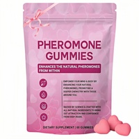 Gummies aux phéromones pour femmes, marque privée, parfum naturel et soutien de la confiance, saveur fraise, 60 unités