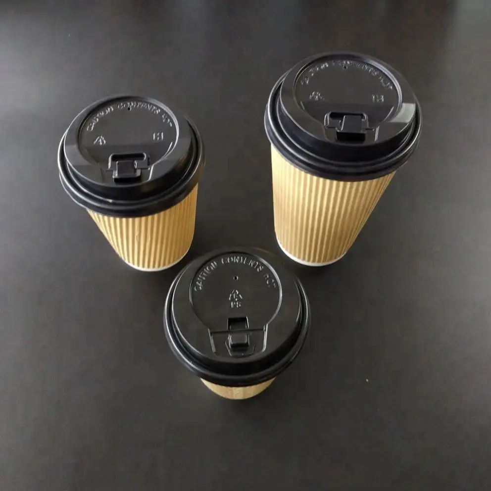 FTS Disposable 22 Oz Paper Cup High Grade Disposable Customized Hot Cold Drink Insulated Double Ripple Wall