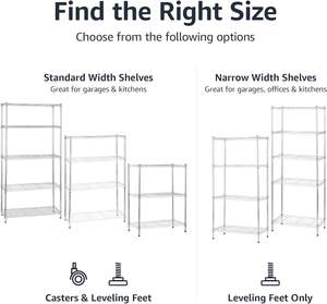 رفوف سلكية قابلة للتخصيص 5 رفوف تخزين خفيفة قابلة للتعديل وحدة غسيل الحمام خزانة - Product Image 3