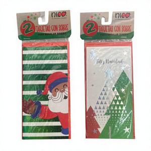 Paquete de 60 Bolsas de Regalo Navideñas con Diseño Cuadrado, Decoración Festiva, Tazas, Tarjetas de Felicitación, Modelo P60 JT (cuadrada) - Product Image 1