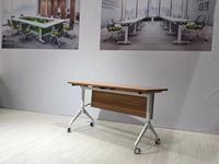 Table de formation pliable, bureau de conférence mobile pour projet de bureau commercial, fabricant sur mesure