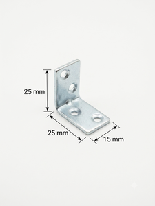 Cornière de meuble en fer 25x25x15mm, revêtement en zinc, revêtement en poudre, support d'angle métallique pour armoire en bois, étagère, cadre de table - Product Image 3