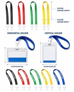 Lanière transparente avec boucle pour badge, porte-carte, vente en gros d'usine - Product Image 1