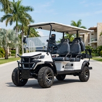 Voiturette de golf de luxe 6 places, chariot de golf électrique pour terrains de golf, zones panoramiques, parcs et projets touristiques