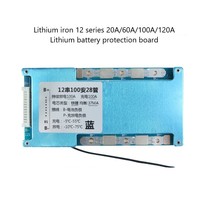 Circuit de protection de batterie (BMS) haute intensité 50A 60A 100A 120A avec capteur de température et de balance pour batteries 12S 14S 15S 16S 3.7V 3.2V