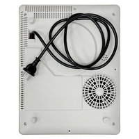 Table de cuisson à induction ultra-mince 2000W à brûleur unique, norme CE européenne, avec plateau en verre transparent blanc