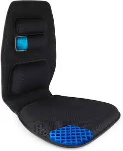 Customized Gel Cushion and Firm Back Support L shape Gel Seat Cushion Pad for car and office chair