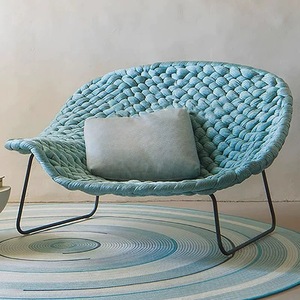 Modern Outdoor Leisure <b>Furniture</b> Patio Stainless Steel <b>String</b> Rope Rocking <b>Garden</b> Chairs - Product Image 5