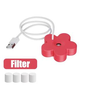 Portable Mini USB with Filter <b>Flower</b> Humidifier Bottle Aroma <b>Diffuser</b> Mist Maker Cool Mist Air Humidifier for Home Office Room - Product Image 5