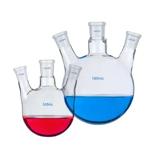 Factory direct sales high quality and long life lab three necks round bottom boiling Flask