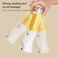 Botella de Spray para Aceite de Cocina, Recipiente de Vidrio a Prueba de Fugas para Salsa de Soya, Vinagre, Condimento, Aceite Comestible - Tanque de Aceite para Cocina