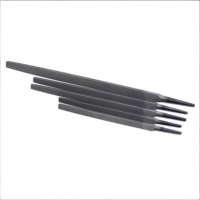 Jeu de limes plates en acier à haute teneur en carbone T12, double tranchant, lisses, ambidextres, manche ergonomique, pour le travail des métaux, le débavurage, le polissage, le bricolage
