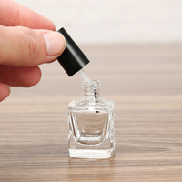 Flacon de vernis à ongles vide plat avec bouchon à vis mat personnalisé 10ml/15ml/20ml