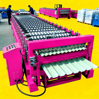 Machines de profilage à double couche pour tôles de fer, fabrication de panneaux de toiture 840, profilage de toiture trapézoïdale ondulée IBR