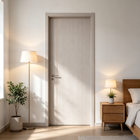 Puerta de Madera Sólida Moderna para Exterior, Insonorizada, Acabado Clase C, Puerta Francesa de Teca para Cocina, Incluye Instalación, Directo de Fábrica