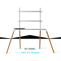 Dernier modèle de chevalet d'art flottant de luxe Support TV pour Quadpod TV 75 pouces Support TV pour bureau à domicile