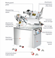 Nouvelle machine à découper la viande de table Kessler, automatique, pour viande congelée, rouleaux de mouton et de bœuf, lame en acier inoxydable réglable