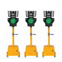 Feu de signalisation solaire portable 300 mm DC12V 72 heures pour parkings et zones industrielles