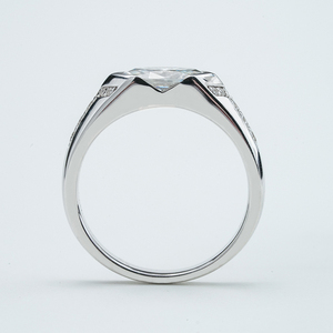 Bague pour femme en argent S925 avec pierre de moissanite taille marquise 5*10mm 1ct - Product Image 4