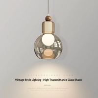 Lámpara de Techo de Vidrio Estilo Nórdico, Lujo Ligero, Postmoderna, Simple, de Hierro, LED, 220V, para Entrada, Balcón, Pasillo, Estilo Americano