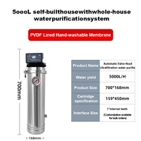 Purificateur d'eau par ultrafiltration avec tête de valve automatique et filtration physique pour les résidents de blocs d'appartements et les propriétaires de condos