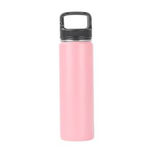 Powder Coated 18oz Double <b>Wall</b> Stainless Steel Vacuum Insulated Sport Thermos <b>Large</b> Capacity Water Bottle Flask with Handle - Product Image 5