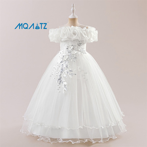 MQATZ Robes d'Anniversaire Multicouches pour Filles, <span class=keywords><strong>Robe</strong></span> <span class=keywords><strong>de</strong></span> Soirée Princesse Bouffante pour <span class=keywords><strong>Enfants</strong></span>, Vente Chaude ALP-0031 - Product Image 5