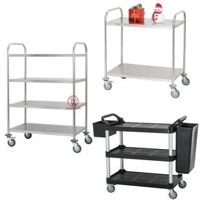 Carro de almacenamiento de cocina comercial con ruedas de soporte de riel <span class=keywords><strong>L</strong></span>/M/S Colección de platos Carro de servicio de comedor para uso en hoteles y restaurantes - Product Image 5