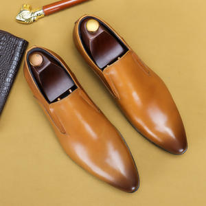 Chaussures habillées pour hommes en cuir véritable de haute qualité, bout pointu, pour mariage, chaussures décontractées pour le travail, cuir de vachette pleine fleur, respirantes - Product Image 2