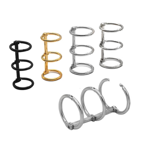 <span class=keywords><strong>Anneaux</strong></span> de <span class=keywords><strong>reliure</strong></span> de calendrier à 3 trous en métal, or/argent/noir, multi-tailles, pour album/carnet/classeur d'affaires - Product Image 5