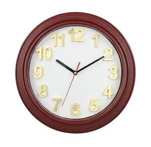 독특한 나무 데스크탑 달력 시계 장식 나무 골동품 테이블 시계