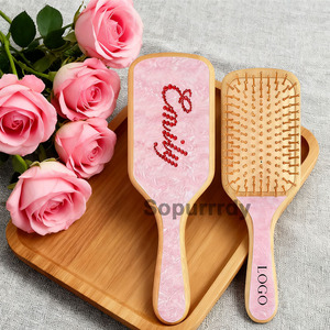 Biểu Tượng Tùy Chỉnh <span class=keywords><strong>2025</strong></span> Mới Cá Nhân Nước Kim Cương Tóc Bàn Chải Của Phụ Nữ Bằng Gỗ Mái Chèo Bàn Chải Tự Nhiên Bàn Chải Tóc Bằng Gỗ Và Lược - Product Image 5