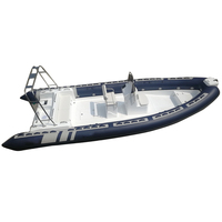Bateau pneumatique RIB 760 Orca Hypalon de 25 pieds, coque en fibre de verre, 13 personnes