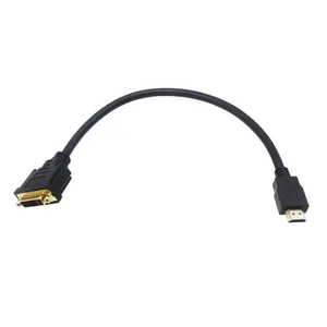 Ul20276 * 4c 28awg * 1p 28awg * 3c Al jalinan jaket Pvc hitam 0.5m Dvi ke adaptor Hdmi tanpa ferit