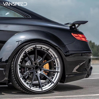 Jantes de course en aluminium forgé GS 2 pièces, personnalisées 4/5 trous, rayons de 25 mm, noires, 18-24 pouces, pour Mercedes C63 et M2
