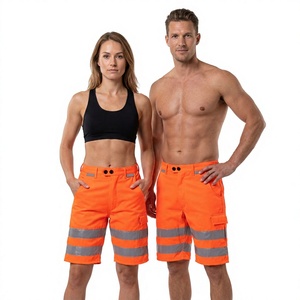 Pantalones Cortos de Seguridad Unisex de Alta Visibilidad con Cinta Reflectante, Personalizables, Nuevos, de Alta Calidad, Certificados CE, Resistentes al Viento - Product Image 1
