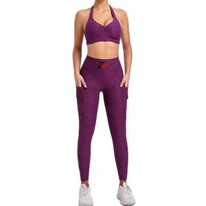 Conjunto Deportivo de 2 Piezas con Logotipo Personalizado, Ropa Deportiva para Mujer, Bra Deportivo, Transpirable y Elástico, para Fitness y Entrenamiento - Product Image 1
