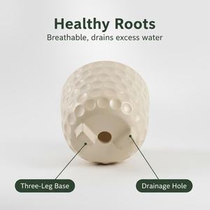 Pot de fleurs moderne en céramique sur trépied, <span class=keywords><strong>pour</strong></span> intérieur et extérieur, avec trous de drainage, finition émaillée, durable, lot de plusieurs. - Product Image 5